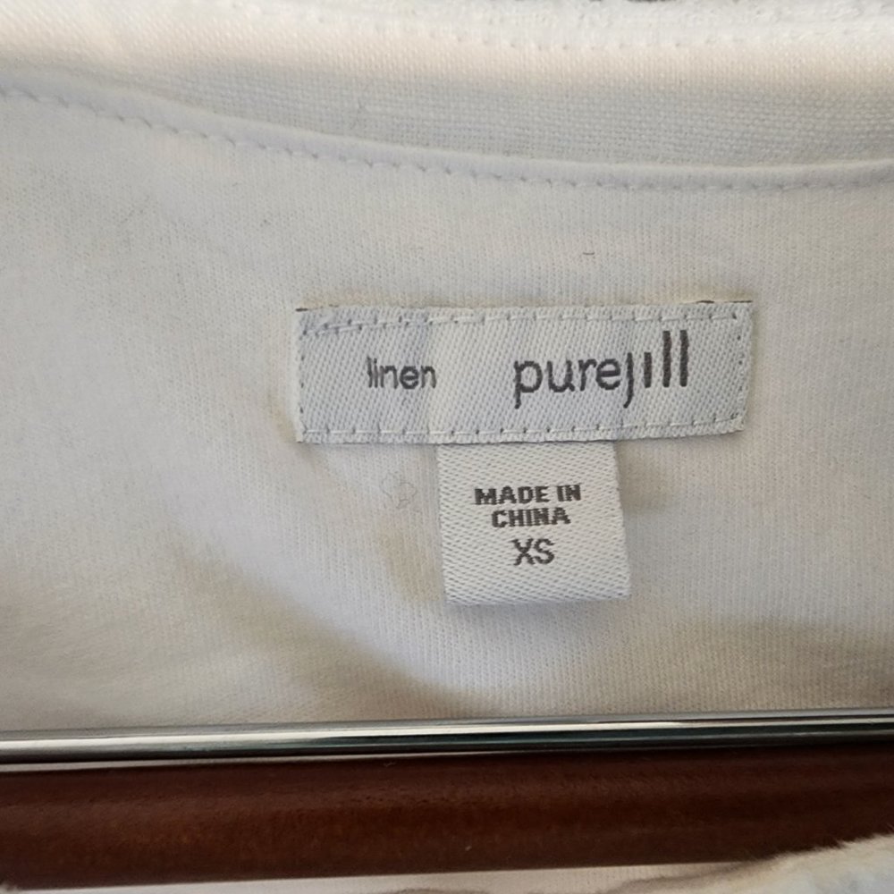 J.Jill Pure Linen Women Sleeveless Maxi Dress Sz XS White, Layer, Slit, Classic - Picture 2 of 14